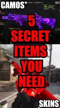 5 SECRET CAMOS/SKINS YOU NEED in MW4! (ALL ITEMS) #mw4 #mw4beta #warzone
