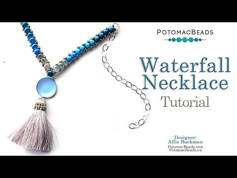 How to make the Waterfall Necklace - DIY Jewelry Making Tutorial by PotomacBeads