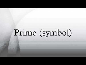 Prime (symbol)