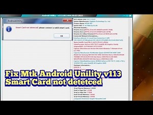 Fix Android Utility v114 Smart card not detetced Android Utility v113 New Update Tested