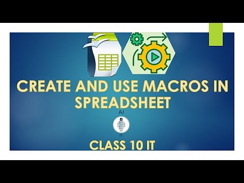 Class 10 | IT | Unit 2 | Electronic Spreadsheet (Advanced) | Create and use Macros