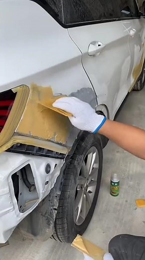 Car Fender Rust Repair | Hand Spray Paint Process.#youtubeshorts