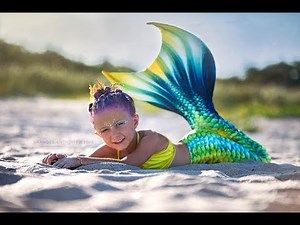 LITTLE GIRL TURNS INTO MERMAID!