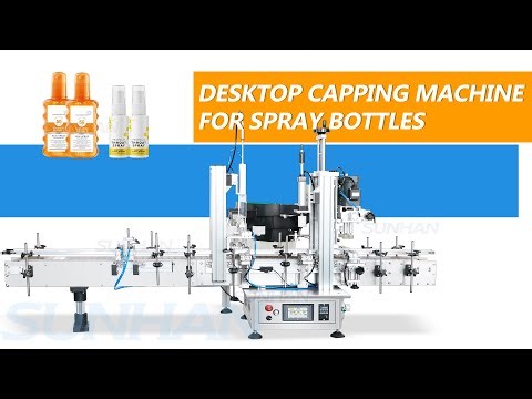 How To Use Desktop Automatic Spray Bottles Cap Capping Machine With Vibratory bowl Sorter
