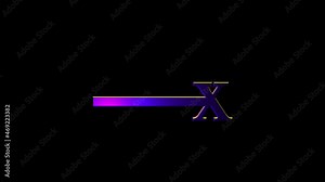 Alchemical Symbol For Caduceus Icon Animation. Purple text with alpha channel. Esoteric Alchemy symbology