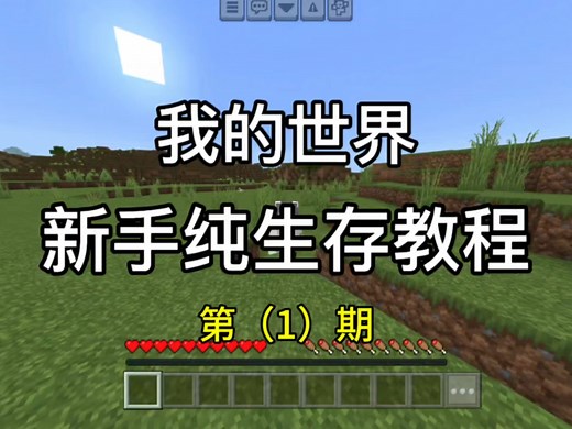【我的世界】新手教程第（1）期，纯生存教程系列~