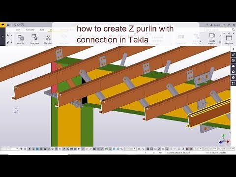how to create Z purlin with connection in Tekla