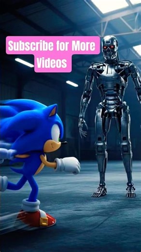 Sonic Vs T-800 Robot. #sonic #sonicthehedgehog #sonicdash #sonicfights
