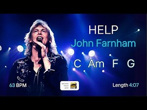 Power Ballad BACKING TRACK | "Help!" (John Farnham Version) | C Major | 63 BPM