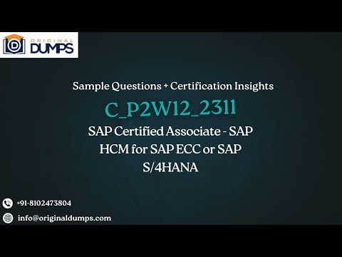 📌 C_P2W12_2311 Sample Question & Answer – SAP HCM (ECC & S/4HANA)