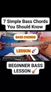7 Simple #bass Chords You Should Know In 2025 | Great Moses Music Academy