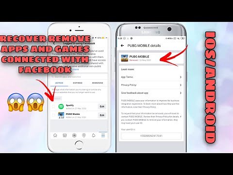 How To Recover Removes apps or games connected with Facebook Account (IOS/Android)