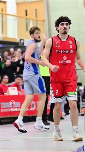 Teesside Lions Felletti with the block and straight back for a triple #basketball #nbl #teesside
