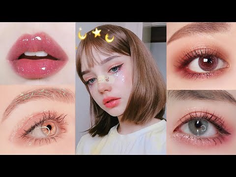 KOREAN LIP, EYE AND EYEBROW MAKEUP 2020 | KOREAN MAKEUP