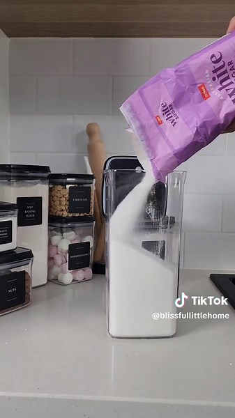 Pantry Organization ASMR: Restock with Push Top Containers