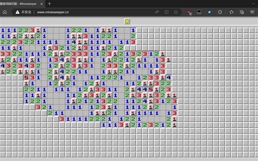 扫雷游戏网页版（Minesweeper）全屏扫雷（222颗雷）通关实录