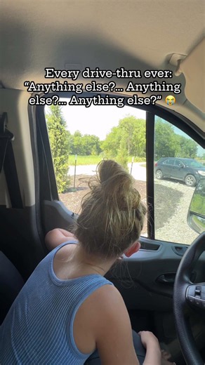 My daughter’s drive-thru impersonation has me crying. 😂 “Anything else?” x100 #drivethru