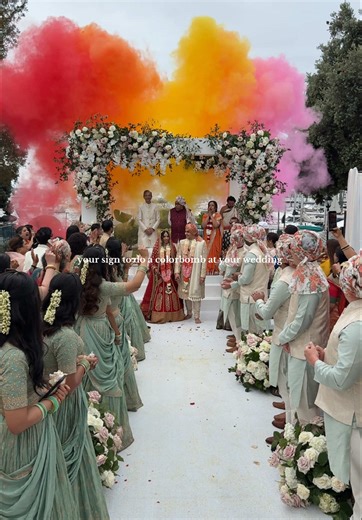 Embrace the Colorbomb Trend for Your Wedding