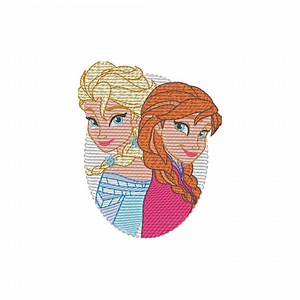 Embroidery Design Frozen Elsa and Anna Inspired - Instant Download - Etsy