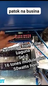 31K views · 256 reactions | patok na busina set #2 16 tones module + 50watts horn 12-24volts made to order Cogeo Antipolo Pm for more details #katrompa #patoknabusina #MrElectronics @topfans | MR. Electronics | Facebook
