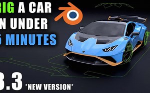 iBlender中文版插件 使用 Rigacar 插件在 Blender 中的 5 分钟绑定汽车（快速简单）3.3 版本Blender