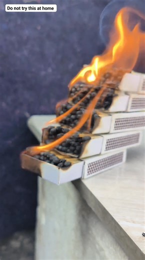 8.9K views · 11 reactions | Matchbox chain Reaction Experiment | do not try this at home #experiment #fireexperiment #matchbox #matchstick #satisfyingvideo #reactionvideo #asmr #firechallenge #sciencefacts #didyouknow #dangerous #trendingreels #matchboxexperiment #firevs #matchstickart #safetyfirst #donottrythisathome #slowmotion #viralreels #reelsindia #fbreels #funfacts #crazyexperiment #wowmoment | Matchbox Hub | Facebook
