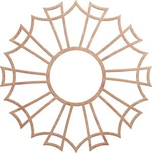 Ekena Millwork 24"OD x 8 1/2"ID x 3/8"T Augustus Wood Fretwork Pierced Ceiling Medallion, Cherry