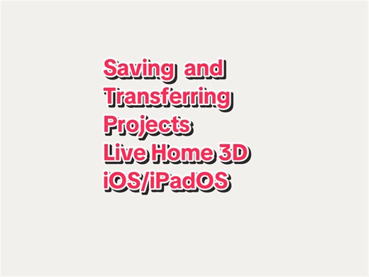 Watch our tutorial on saving and transferring projects Live Home 3D for iOS/iPadOS #livehome3d #homedesign #interiordesign #dreamhome #interiordesigner #materials #fyp #fypシ #trendy #viraltiktok #iOS #iPadOS #iPhone #iPad