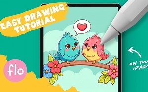 【Procreate】新手级教程 You Can Draw This in PROCREATE 手把手一步步教你绘制可爱情侣鸟插画