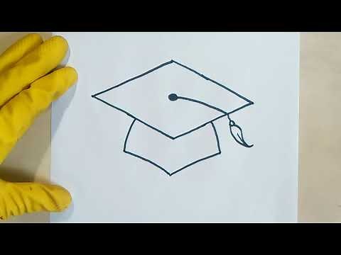 how to draw a Graduation Cap 🎓 Hat Step By Step Easy Instructions scroll Middle High School College