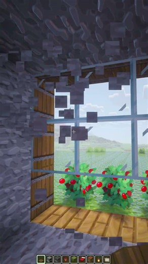 Minecraft Mountain House🏠 (World's Smallest Violin) #minecraft #shorts