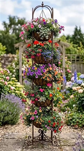 Best Flower Pots Tower Idea for your Garden
