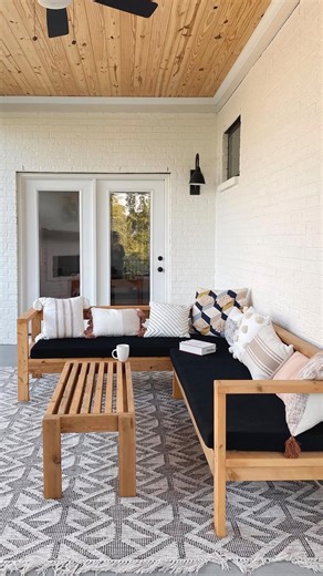 One of our most popular builds for a reason ☀️ The Outdoor 2x4 Sectional is simple, sturdy, and completely customizable — and @dianuhaerin absolutely nailed this setup 👏 The clean lines, cozy cushions, and warm wood tones make it the perfect spot for slow mornings and long summer evenings. Built with basic 2x4s and designed to be beginner-friendly, this plan proves you don’t need fancy lumber to create a high-end outdoor space. Have you built this one yet? 🛠️ If you have, please tag me — I LOV