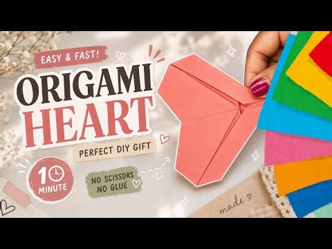 Easy Origami Heart Tutorial ❤️ Perfect DIY Gift Idea (In 5 Minutes!) | Paper Craft