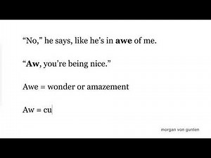 Learn Grammar Fast: Awe vs. Aw – A Video from The Grammar Dictionary