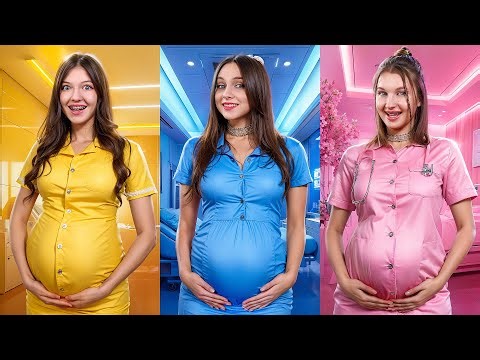 ¡Desafío de Colores en el Hospital! Chica Rosa vs Chica Amarilla vs Chica Azul