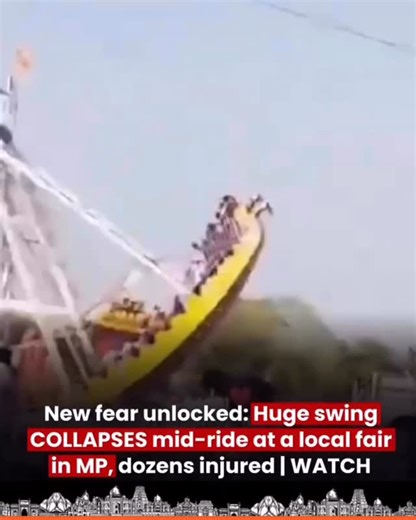 Unfiltered India on Instagram: "A joyful outing turned into a traumatic scene in Jhabua, Madhya Pradesh, on Monday, January 19, 2026, when a giant “Dragon Swing” snapped and collapsed mid-air at the Maharaj No Melo (Maharaj’s Fair). The accident occurred near the Government School of Excellence and injured 14 students—including 13 girls—who were riding the swing during a rapid descent when it suddenly gave way and crashed to the ground. District Collector Neha Meena confirmed that all the injure