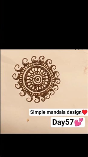 Day 57💕|Clean & Easy Mandala Mehendi for Practice ✨ #shortsfeed #shorts #short #henna