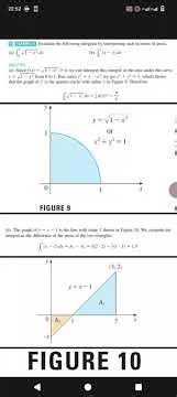 Evaluation of Integrals by Interpreting them in terms of Areas -Solved Example.
