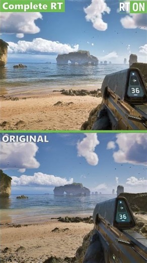 Ray Tracing Mod - ON vs OFF Halo Campaign Evolved #RTX 5090 #gaming #comparison #raytracing #shorts