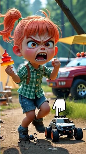 Playing with Mini Cars ate the Campsite