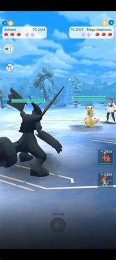 ❄️Zekrom Vs Mega Ampharos, PVP Batalla Eléctrica en Pokémon Go❄️ #Pokemongo #pokémon #short