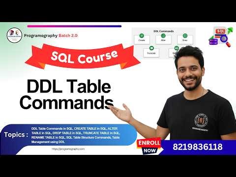 DDL Commands on Tables in SQL