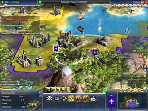 Civilization 4 - Late Gameplay with Space Race Victory (HD)