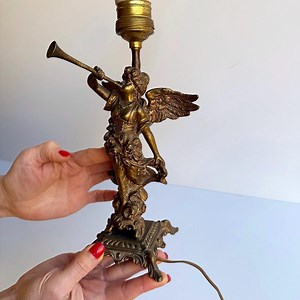 Antique Table Lamp Bronze Allegorical Victory Figure, Art Nouveau European, Late 19th Century, Height 27 Cm - Etsy UK