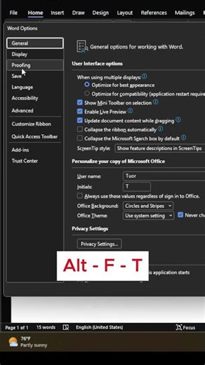 How to remove red line under words in Microsoft Word