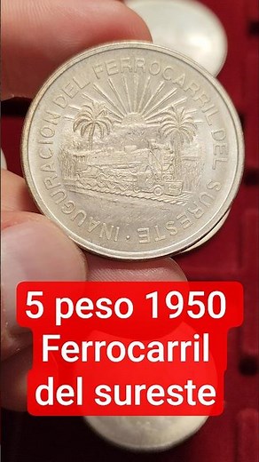 🚂 Srebrna moneta 5 peso 1950 rok - Meksyk 🇲🇽 #coin #mexico #silver