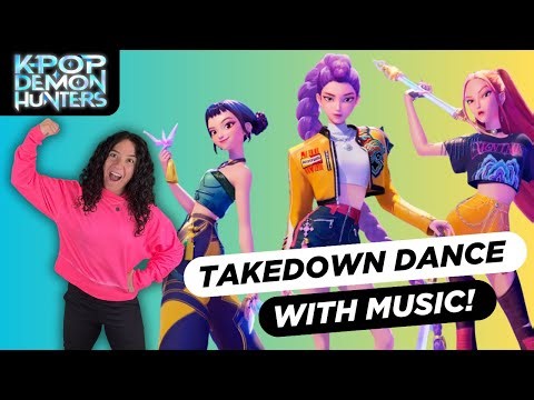K-Pop Demon Hunters Takedown Dance (Full Routine for Kids) Easy K-Pop Choreography