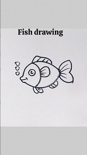 simple fish drawing step by step