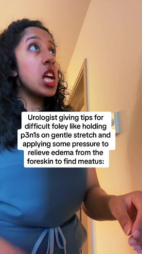 ALWAYS USE LIDOCAINE JELLY! Gentle stretch actually allows for the urethra to open and makes it easier for a foley catheter to go in and is ultimatelY LESS PAINFUL FOR THE PATIENT. Inserting lidocaine jelly directly into the meatus, helps open the urethra too. Let the lidocaine jelly sit for some time! With proper communication, patients do not mind gentle stretch. Sometimes in an uncircumcised patient, there can be a lot of edema (or swelling) in the foreskin from chronic sitting or heart disea